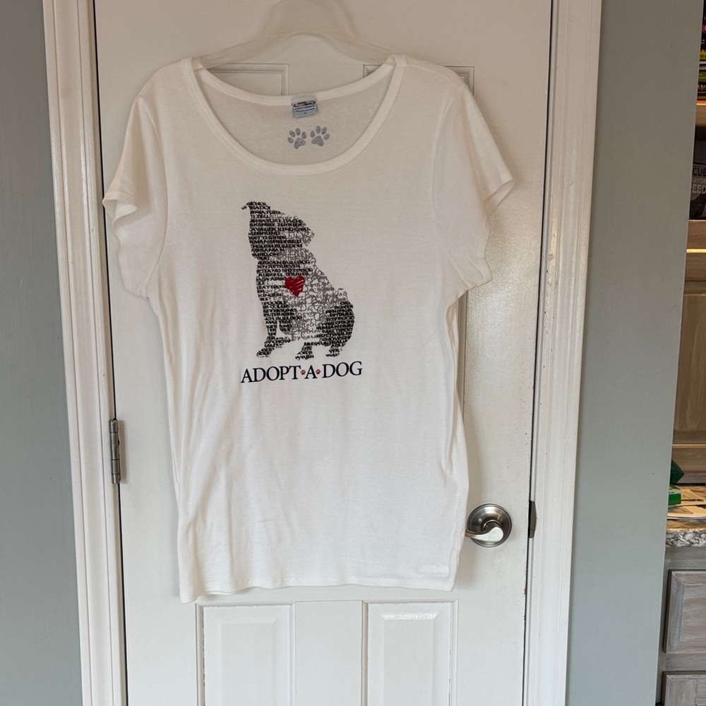 Women's White Adopt-A-Dog Tee XL